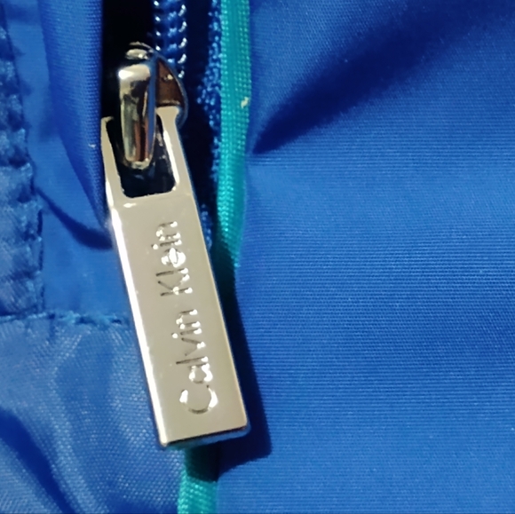 Calvin Klein Quilted Vest Blue Hand Warmer Style Pockets Sz XS - Picture 13 of 13